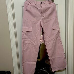 NWT. Papermoon Brand Light Pink Cargo Pants